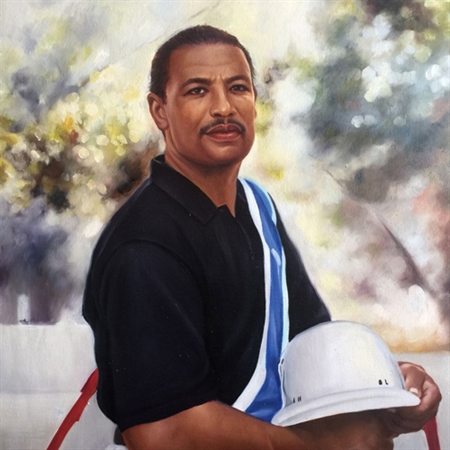 Hand Painted Oil Portrait of An African American Gentleman from Photo,by myDaVinci - myDaVinci